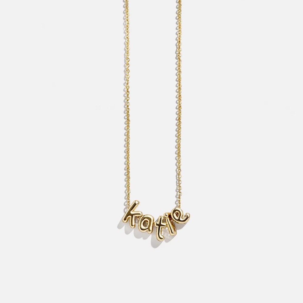 BaubleBar Bubble Letter Custom Necklace - extra small